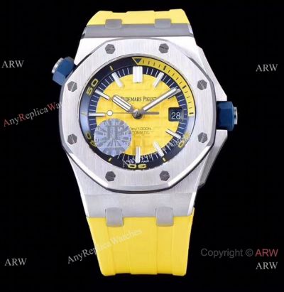 V8 1:1 Best Audemars Piguet Diver's Watch Yellow Dial 3120 Movement